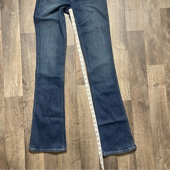 BLEULAB Reversible 2in1 Boot Cut Jeans Dark Blue and Floral Print Size 25 - Picture 9 of 12